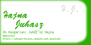 hajna juhasz business card